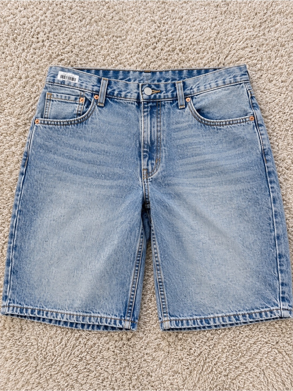 Classic Light Wash Denim Jean Shorts for Men